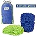 Car Wash Mitt, 2-Pack Regular Size(10 ) Microfiber Wash Mitt, Double Sided/ High Density Chenille Scratch-Free Waterless Car Wash Glove by ZOTA