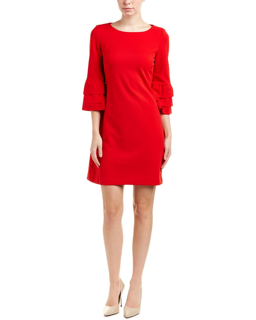 Taylor Dresses Women's Blush Triple Tier Sleeve Shift Dress