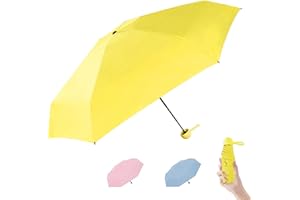 Pumi-geous Mini Travel Umbrella Rain Compact Umbrella UV Protection Lightweight Folding Portable small Umbrellas for purse car backpack for Girls Women