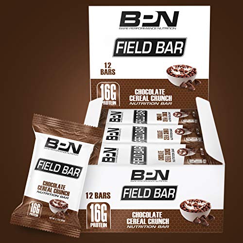 Bare Performance Nutrition, Field Bar, High Protein Bar, Nutrition Bar, Made with Whole Ingredients, Naturally Sweetened, Peanut Butter, Contains Chocolate Cereal (12 Bars, Chocolate Cereal Crunch) - Thumbnail 4