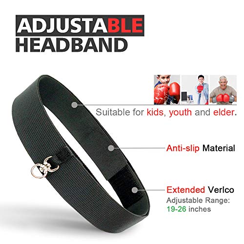Gdaytao Boxing Ball Reflex Headband, 2 Training Speed Levels, Great Fight Trainer on String, Perfect Improving Speed Reactions, Agility, Punching Speed Hand Eye Coordination