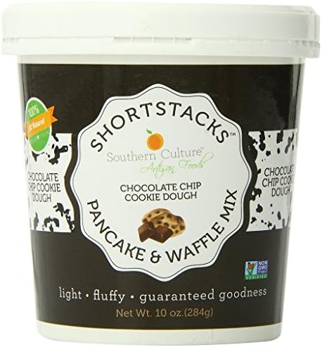 Shortstacks by Southern Culture Foods, Chocolate Chip Cookie Dough Gourmet Pancake and Waffle Mix, 10 Ounce Carton - 3 Pack