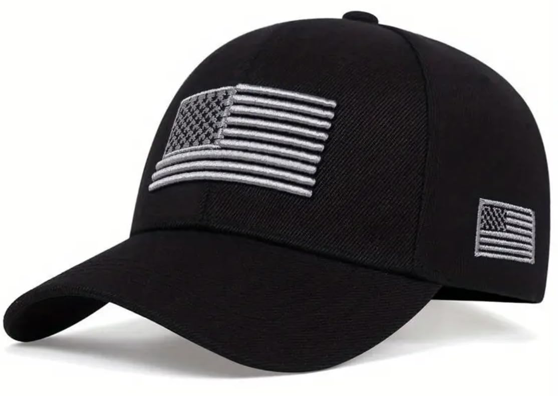 USA Flag Hat - American Flag- Embroidered - Put