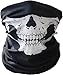 CandyHome 5 Pack Seamless Skull Mask Motorcycle Bicycle Half Face Tube Skeleton Mask for Halloween - Black