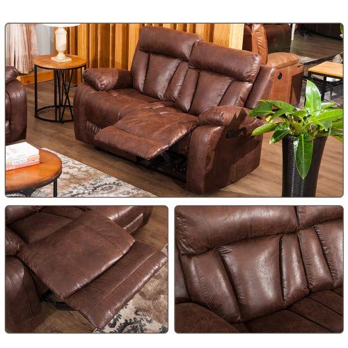 Discount Store Mooseng Modern Sectional Couch Leather Accent Chair Set 3 Seater Manual Recliner Motion For Home Office Sofas Brown 1 Kitchen Dining Wholesale Store Propangas Com Br