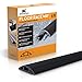 4-Foot Cord Cover - Floor Cable Management Kit for Indoor or Outdoor Use - 3-Channel Cable Raceway for Sidewalks or Walkways by Simple Cord (Black)