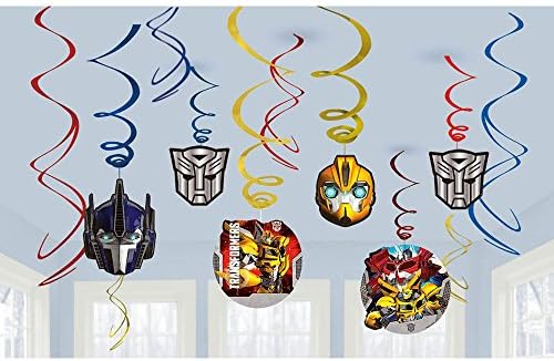 Transformers Foil Swirl Hanging Decorations (12 Pack)