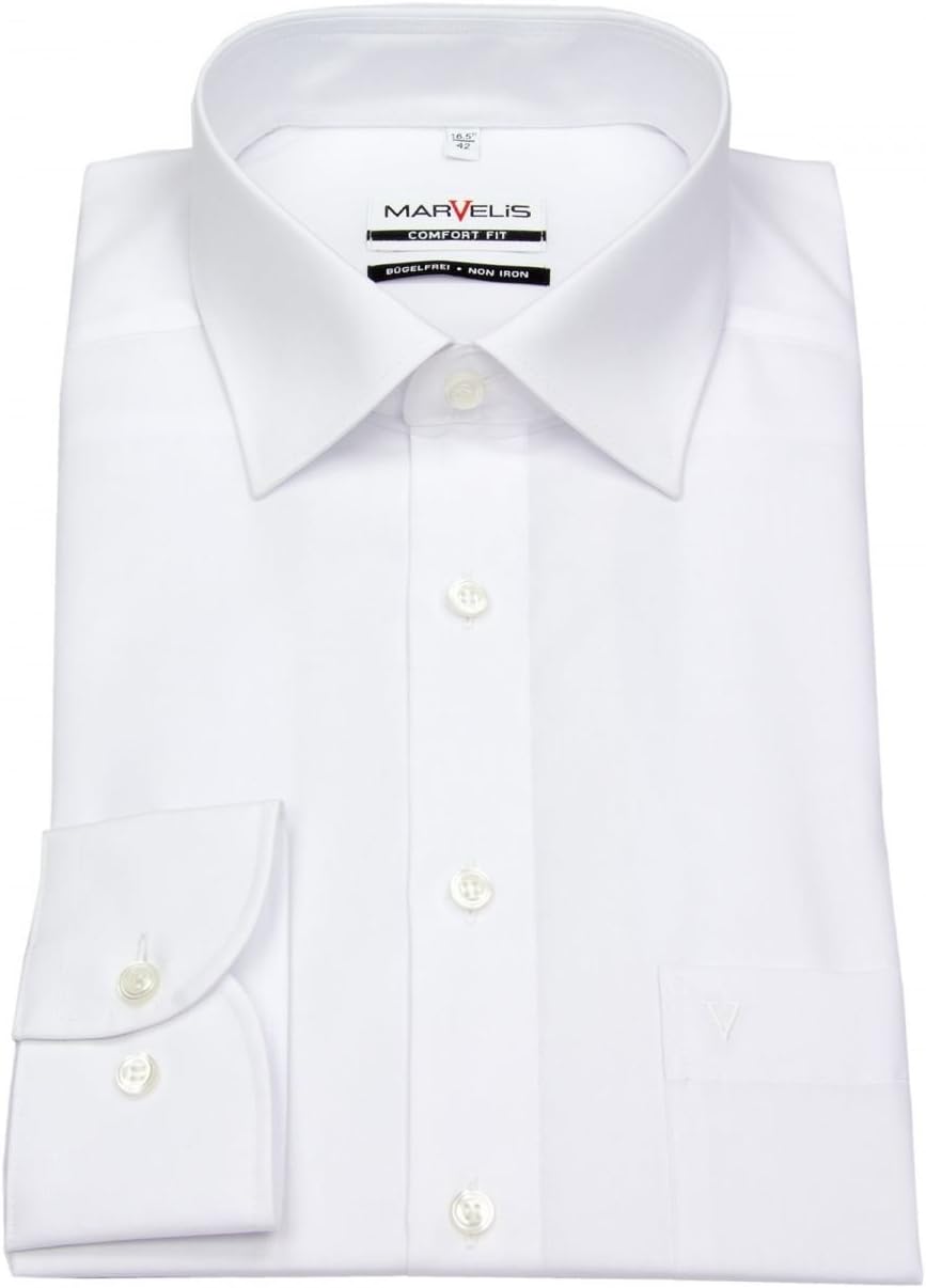 Mens Formal Shirt Regular Comfort Fit Non Iron Cotton Long Sleeve