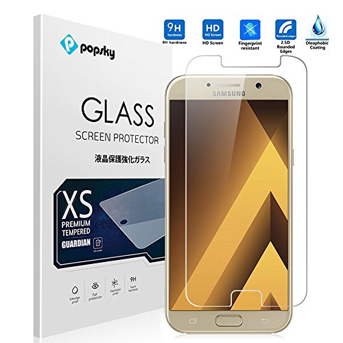 [2 pack]popsky samsung galaxy a3 2017 screen protector,…