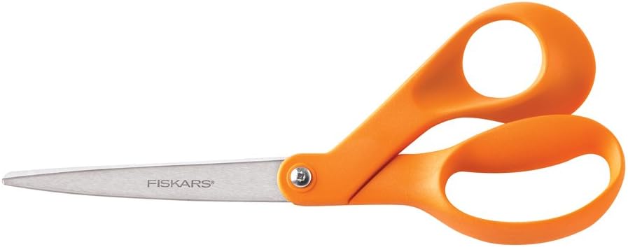 Fiskars The Original Orange Handled Scissors, 8 Inch, Orange