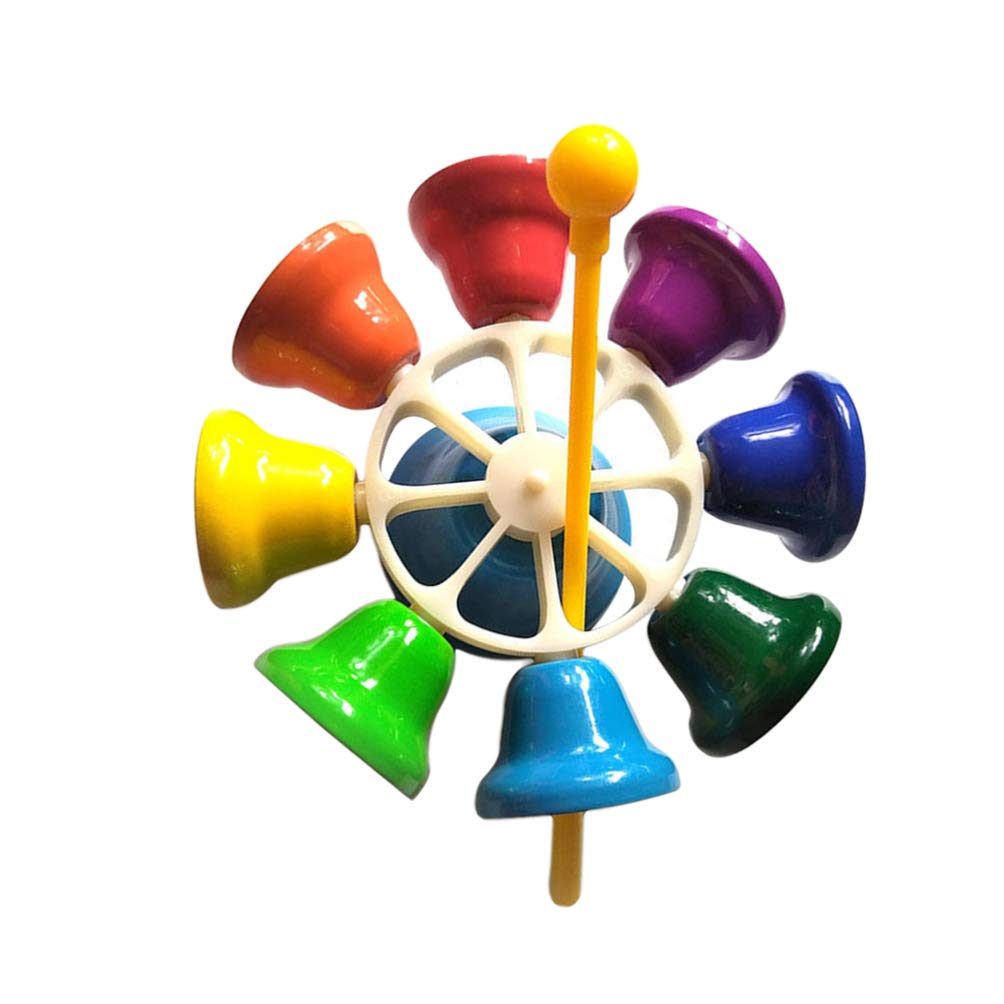 Toyvian Percussion Instrument Toys - Kids Knocking Bell Toy for Music Learning and Development 14.5Cm X 14.5Cm X 7.3Cm for Toddlers