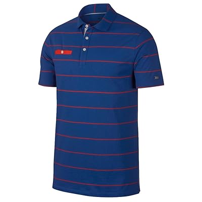 nike red white and blue golf shirt
