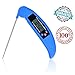 Digital Food Cooking Thermometer-Instant Read UPGRADED MODEL Food-Safe Stainless Collapsible Probe for Meat Gill Smoker BBQ(Blue)