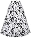 Women 50s Retro Skirt Ankle Length Pleated Skirt for Summer Size XL BP324-1