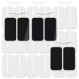 AUVON TENS Unit Pads 2X4 24-Pack, 2nd Gen Latex-Free Rectangular Replacement Pads Electrode Patches with Upgraded Self-Stick Performance for Electrotherapy