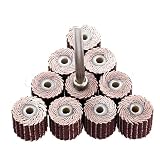 Hyalo (TM) 10Pcs 240-Grit 10 x 10x 3mm Sanding Flap Disc Grinding Flap Wheels Brush Sand Rotary Tool Dremel Accessories accesorios dremel