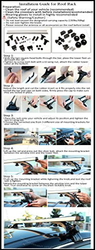 LT Sport SN#100000000139-606 for Top Rail Roof Rack Adjustable Cross Bars Cargo Carrier Kit