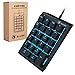 (Blue switches) USB Numeric Keypad,SADES Mechanical USB Wired Numeric Keypad 22 Key Numpad with LED Backlit- Black
