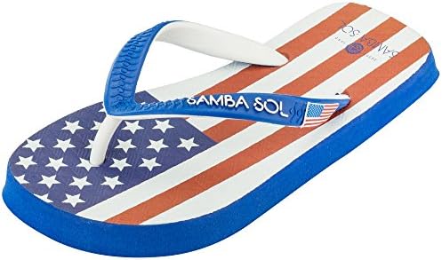 Samba Sol Kids Flag Collection Flip Flops - Fashionable and Comfortable. Trendy and Classic Sandals for Kids.