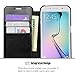 OCASE Samsung Galaxy S6 Edge Case [Slim Fit] Leather Wallet Case for Samsung Galaxy S6 Edge Device - Black