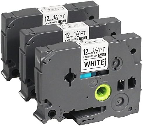 Royplus 3 Pack Compatible Brother P-touch TZe231 TZ231 Laminated Label Tape Black on White, 12mm x 8m (0.47 Inch x 26.2 ft) Tapes for Brother P Touch Label Maker