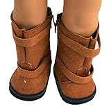 Ebuddy Brown Doll Shoes Boots Fits 18 Inch Girl Dolls