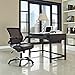 Modway Edge Mesh Back and Vinyl Seat Office Chair In Brown With Flip-Up Arms - Perfect For Computer Desks
