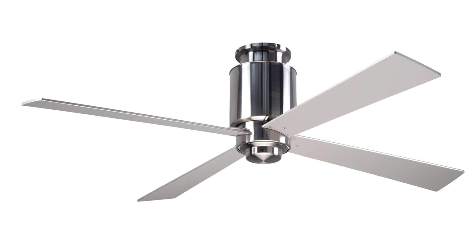 Modern Fan Company Lapa Flush 50 Bright Nickel With Nickel Blades