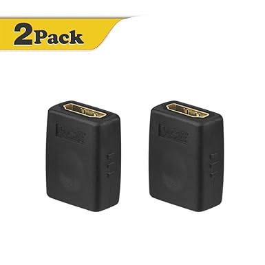 VCE 2 Stück HDMI Buchse auf HDMI Buchse Adapter Kupplung/HDMI Buchse zu HDMI Buchse Verlängerung Adapter Verbinder 3D & 4K Ve