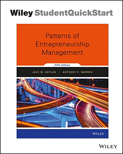 Patterns of Entrepreneurship Management, 5E