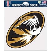 NCAA University of Missouri Tigers 8" x 8" inch Perfect Cut Color Decal Sticker
