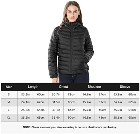 TAK Women's Hooded Down Jacket Packable Ultra Lightweight Long Sleeve Outwear Short Puffer Coats