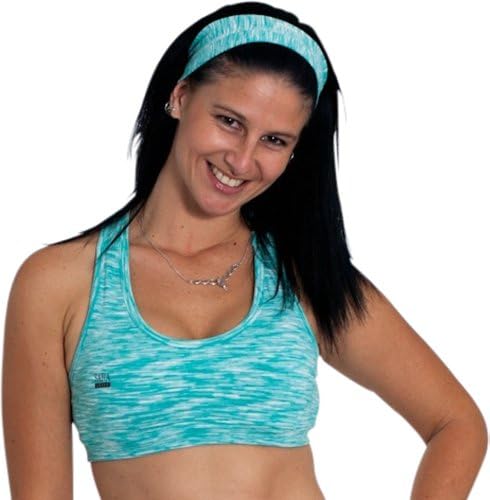 Sara Crave Women's Support Bra, Stylish Supplex Green Printed Gym Sports Bra