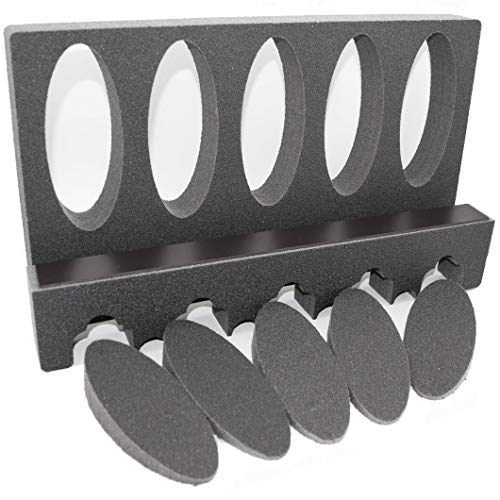 RKrack Kit Five Foam Gun Rack - Universal Rifle Barrel Rest with Magnetic Strip - Gun Storage - Weapon Rack - for Gun Safe and Free Standing - Gun Rack Pegboard - Fishing Rod Holder - Gift for Hunter