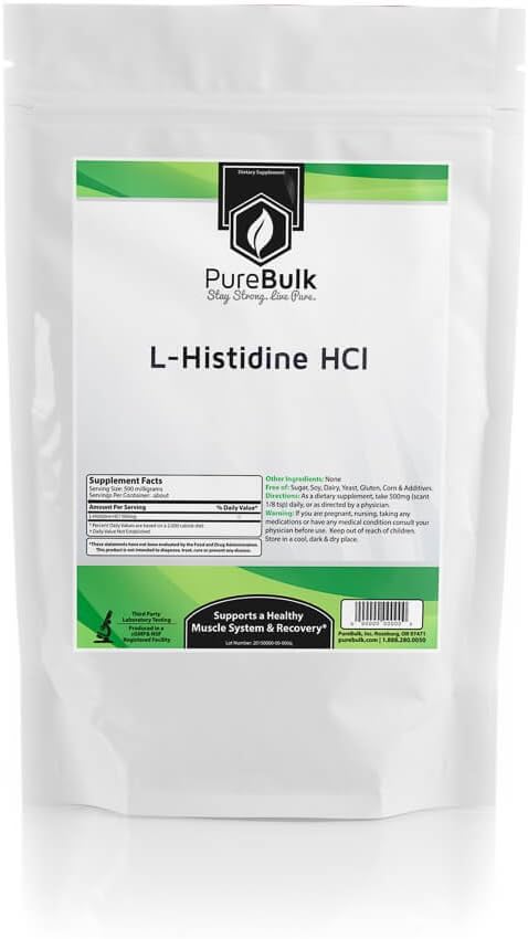 PureBulk L-Histidine HCl Container:Bag Size:100g Powder