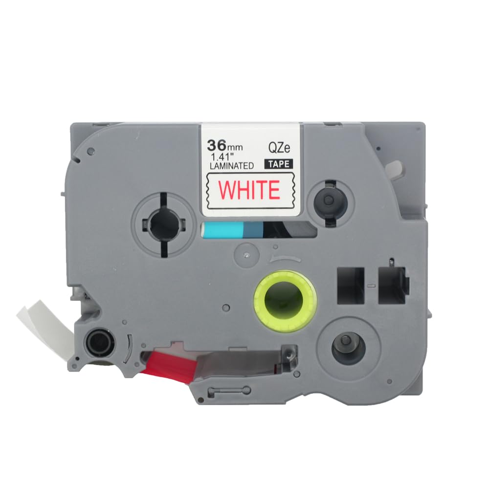 BROVACS 1 Pack Red on White Laminated Label Tape Compatible for Brother P-Touch Label Printer TZ 262 TZe 262 36mm 1 1/2" OPA4262