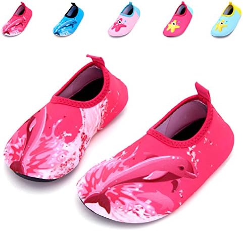 Giotto Kids Swim Water Shoes Quick Dry Non-Slip For Boys &amp; Girls, Pink, 22-23