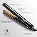 Argus Le 1 Inch Professional Ceramic Ionic Flat Iron Hair Straightener with LED Display, Instant Heat Up Salon Tool for All Hair Styles, Dual Voltage for Worldwide Travel(Auto Shut Off, Black)