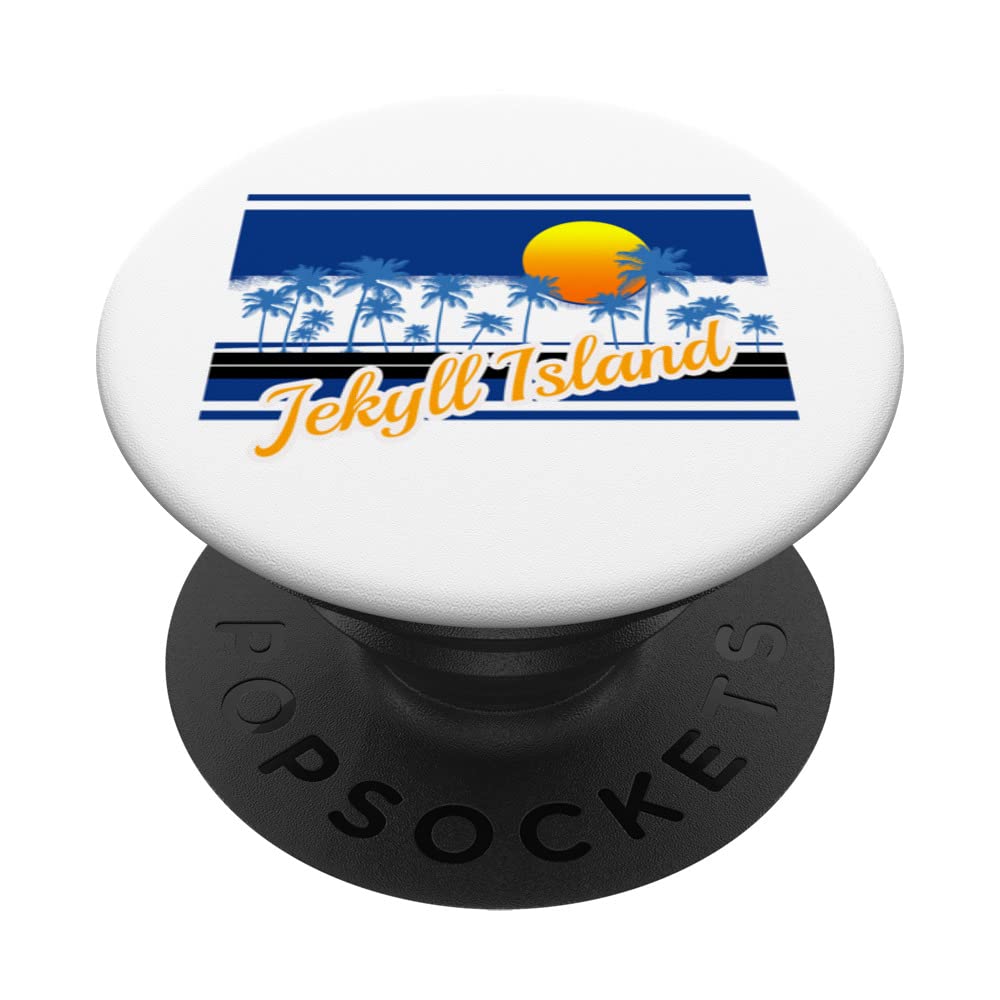 Jekyll Island Retro Surf Style Vintage Beach PopSockets Swappable PopGrip