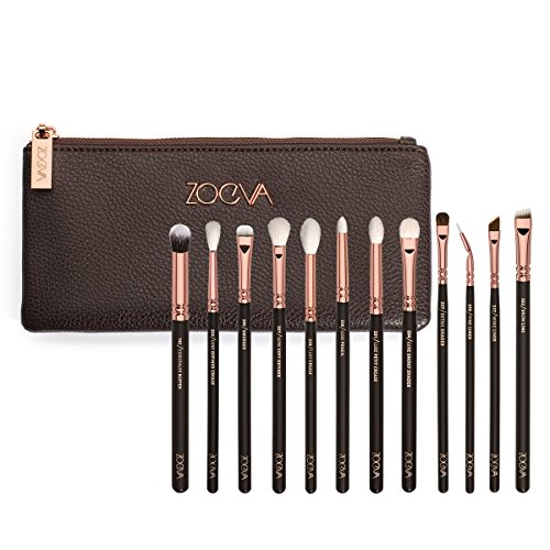 12 PENNELLI EYE BRUSHES BLENDING MAKEUP BRUSHES SET ZOEVA ROSE GOLDEN Complete Eye Set SET BAG