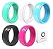 Arua Silicone Wedding Ring for Women 5-Pack -Glossy Wedding Bands. Gift Box Included. Comfortable Rubber Rings for Active Ladies