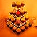 Kootek 4 Tier Acrylic Cupcake Stand with LED String Lights Dessert Tower Tiered Tree Square Cake Display Stands Pastry Serving Platter for Party Wedding Birthday Holidays Buffets Baby Shower