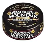 Smokey Mountain Snuff, 5 Cans - Classic - Tobacco Free, Nicotine Free
