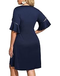 Pinup Fashion Navy Blue Dress for Women Plus Size