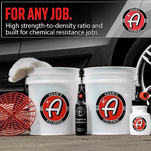 Adam's Polishes Car Wash Bucket (5 Gallon Bucket + Grit Guard + Gamma