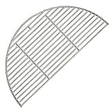 Dracarys Stainless Steel 18 Inches Half-Round Cooking Grate Cooking Grid Grill Grate Fit For Big Green Egg Large Kamado Joe Ceramic Grill Weber 18 Inch Grill, 18 Inch Diameter