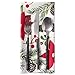 DII Woodland Holly Christmas Holiday Kitchen & Table Décor, Napkin Set, 20x20, Poinsettia & Christmas Greenery, 6 Count