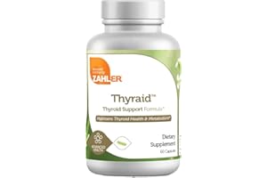 Zahler Thyraide, Thyroid Support Supplement with Iodine and L-Tyrosine, Helps Maintain Thyroid Health & Metabolism, Certified Kosher, 60 Capsules