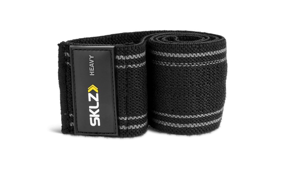 SKLZ Pro Knit Mini Band- Heavy Resistance, Non-Slip Fabric for Upper and Lower Body Training, Comfortable, Durable, Machine Washable, Ideal for Warm-Up, Stretching, and Strength Workouts