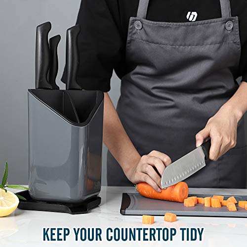 Extra Large and Gray Utensil Holder for Countertop CHASUNG Utensil